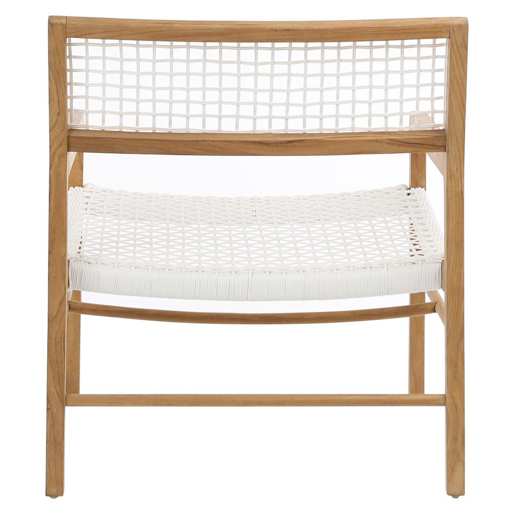 Henry & Mason - Prather Natural Teak and White Rattan Outdoor Occasional Chair - DV7233 veiw 4