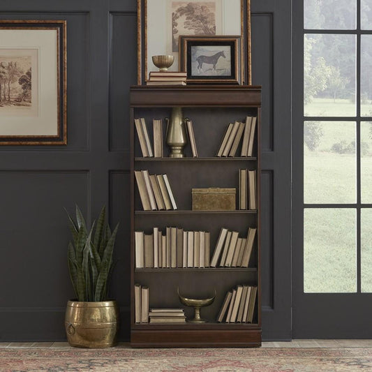 Henry & Mason - Preston Estate Jr Executive 60 Inch Bookcase (RTA) in Cognac - AFA02203 view 1