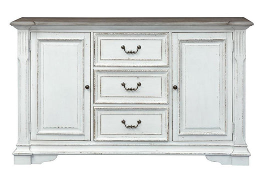 Henry & Mason - Priory Garden Buffet in Antique White & Weathered Brown - AFA03007 view 1