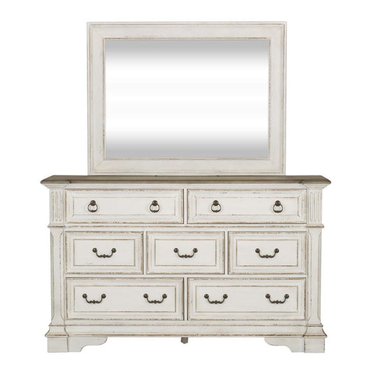 Henry & Mason - Priory Garden Dresser & Mirror in Antique White & Weathered Brown - AFA02982 view 2