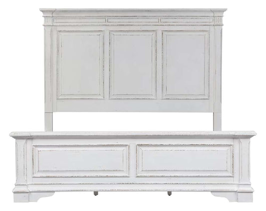 Henry & Mason - Priory Garden King California Panel Bed in Antique White & Weathered Brown - AFA02972 view 2