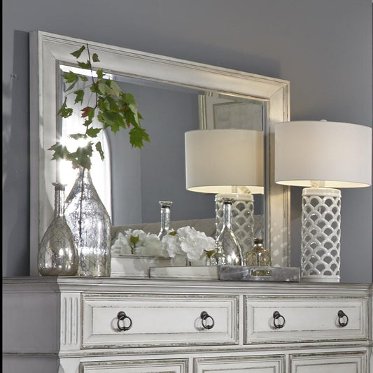 Henry & Mason - Priory Garden Mirror in Antique White & Weathered Brown - AFA02969 view 2