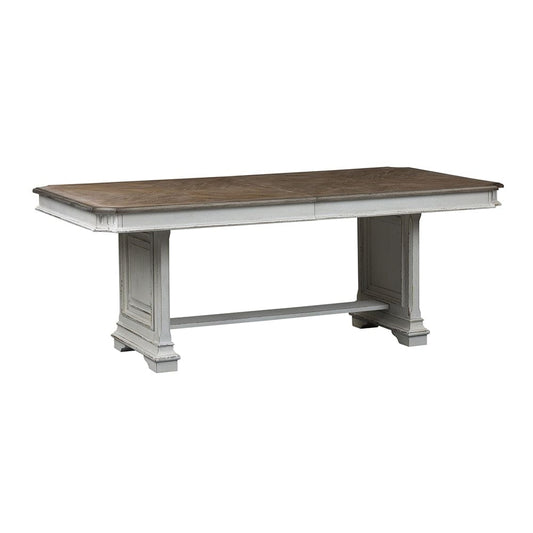 Henry & Mason - Priory Garden Trestle Table in Antique White & Weathered Brown - AFA03010 view 2