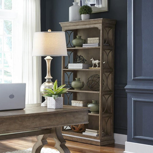 Henry & Mason - Pure Grace Bookcase in Heathered Taupe - AFA02596 view 1