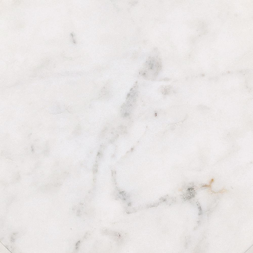 Henry & Mason - Raquel Iron End Table in Antique Brass with White Marble Top and Base - DV7481 veiw 2