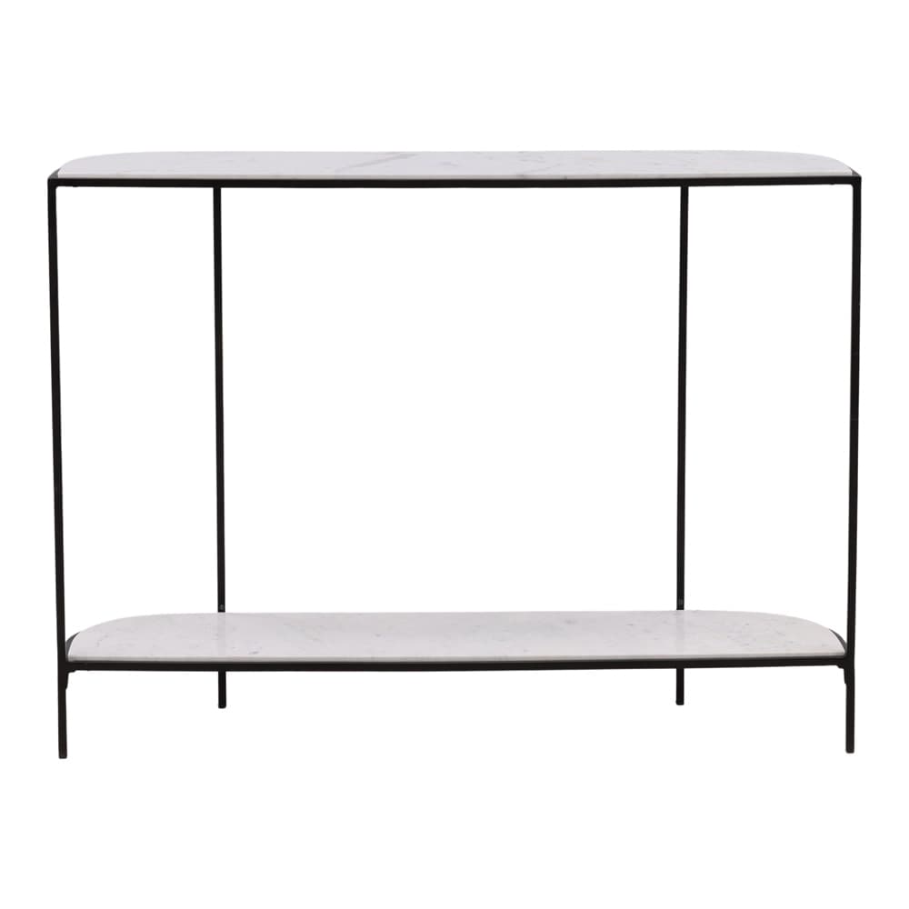Henry & Mason - Raymond 43in Iron and Banswara Marble Console Table - DV7493 veiw 4