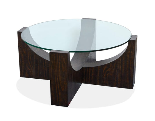 Henry & Mason  -  Renford Rustic Tavern Round Cocktail Table With Casters  - AFA00780 view 2