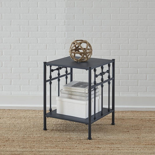 Henry & Mason - Retro Collection Open Night Stand in Distressed Metal - AFA01611 view 1