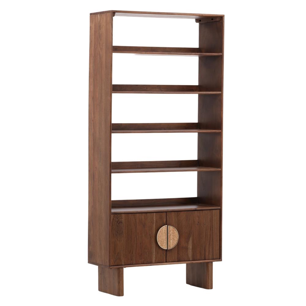 Henry & Mason - Rhett Acacia Wood Bookcase in Walnut Finish - DV7527 veiw 1