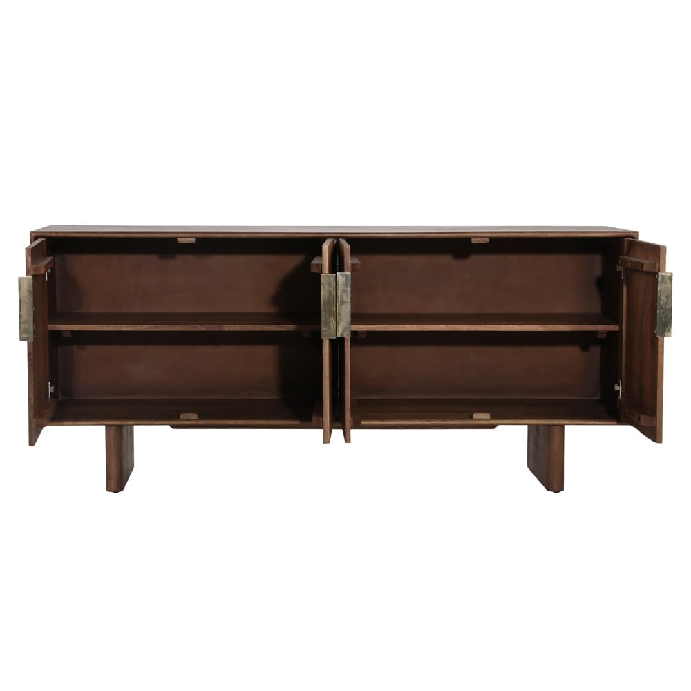 Henry & Mason - Rhett Mango Wood Sideboard in Walnut Finishwith Cork Handles - DV7526 veiw 5