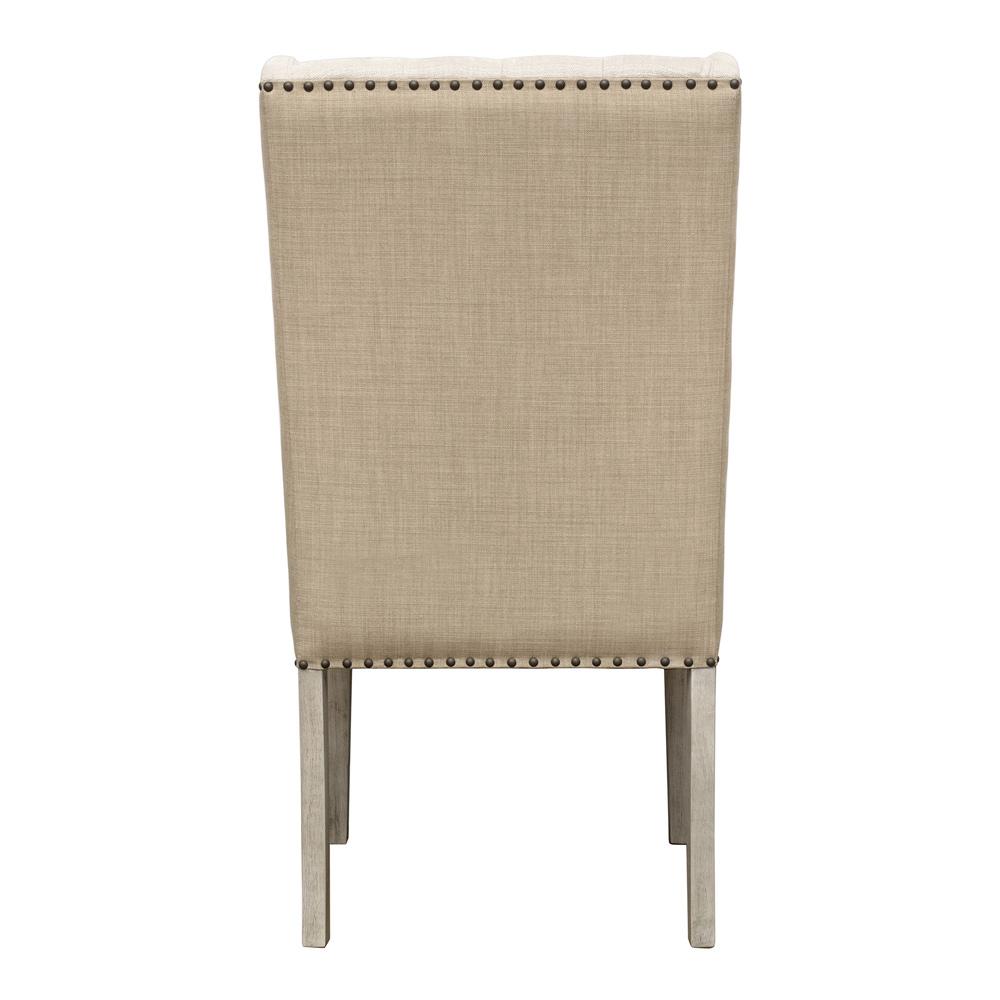 Henry & Mason - Risner Rubberwood Dining Chair with Light Sand Performance Fabric - DV7165 veiw 5