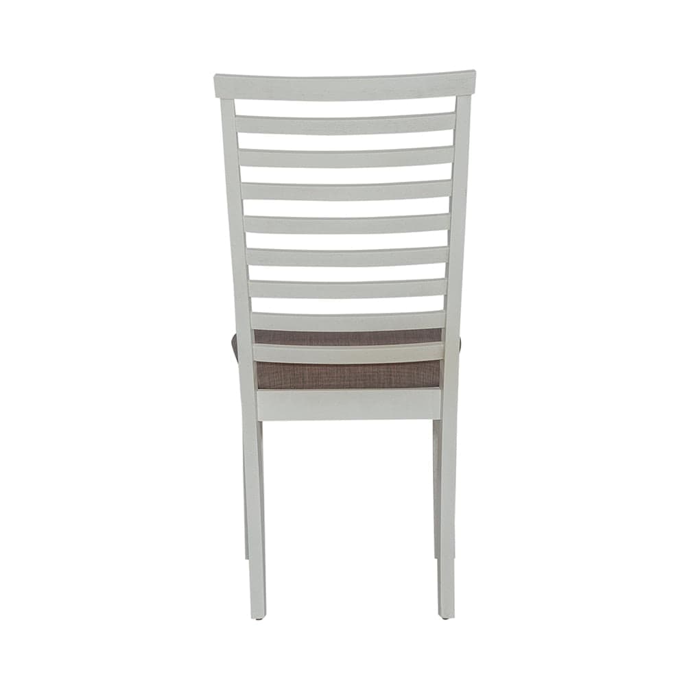 Henry & Mason - River Cove Uph Ladder Back Side Chair in Textured White with Carbon Gray Tops - AFA01644 view 6
