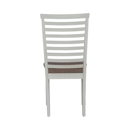 Henry & Mason - River Cove Uph Ladder Back Side Chair in Textured White with Carbon Gray Tops - AFA01644 view 6