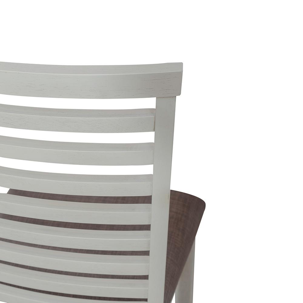 Henry & Mason - River Cove Uph Ladder Back Side Chair in Textured White with Carbon Gray Tops - AFA01644 view 7