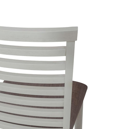 Henry & Mason - River Cove Uph Ladder Back Side Chair in Textured White with Carbon Gray Tops - AFA01644 view 7