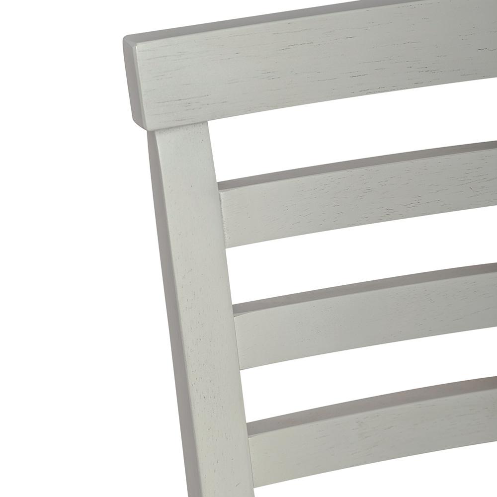 Henry & Mason - River Cove Uph Ladder Back Side Chair in Textured White with Carbon Gray Tops - AFA01644 view 8
