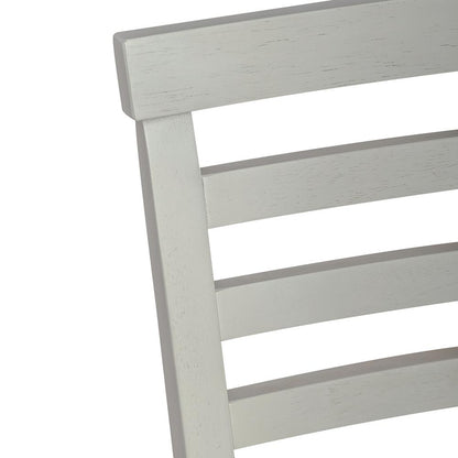 Henry & Mason - River Cove Uph Ladder Back Side Chair in Textured White with Carbon Gray Tops - AFA01644 view 8