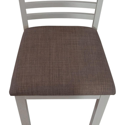 Henry & Mason - River Cove Uph Ladder Back Side Chair in Textured White with Carbon Gray Tops - AFA01644 view 9