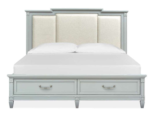 Henry & Mason - Riverbend Complete California King Panel Storage Bed w/Upholstered Headboard - AFA00255 view 1