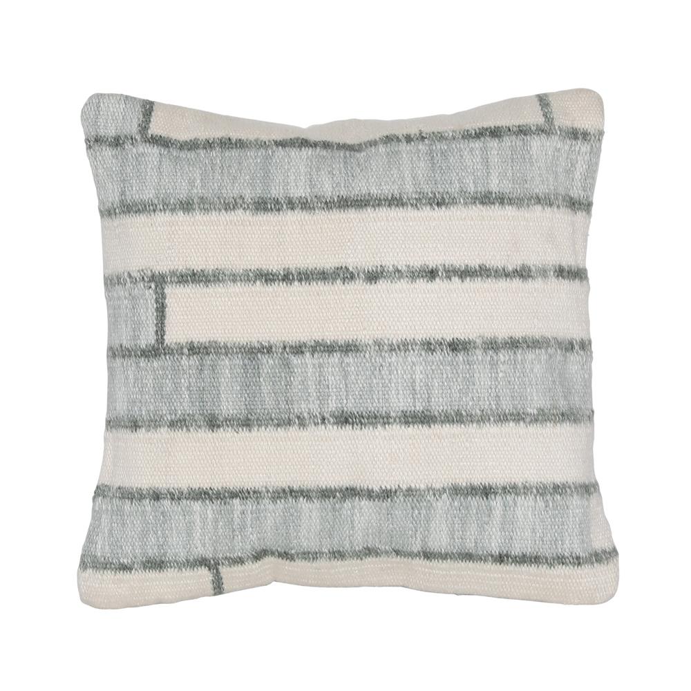 Henry & Mason - Rives Handwoven Throw Pillow in Seafoam Green/Ivory - DV7586 veiw 1
