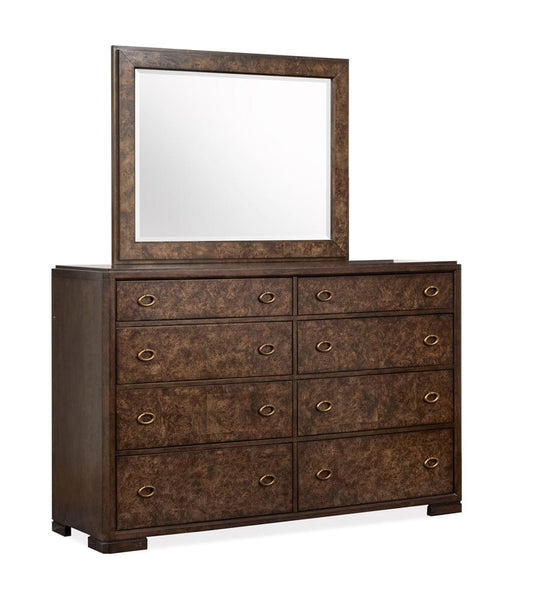 Henry & Mason  -  Rovan Espresso Drawer Dresser With Landscape Mirror  - AFA01250 view 1