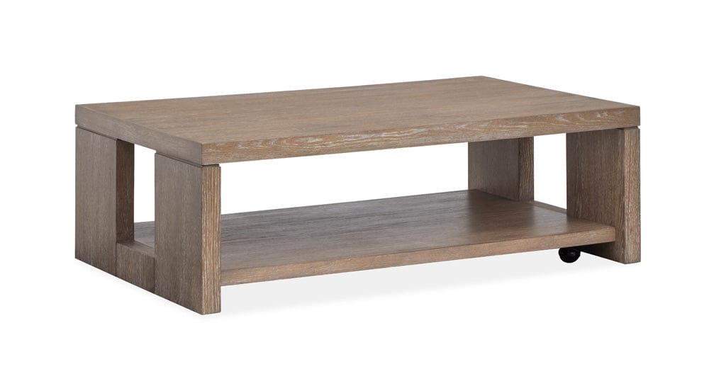 Henry & Mason  -  Rydell Spiced Brown Rectangular Cocktail Table With Casters  - AFA00905 view 1