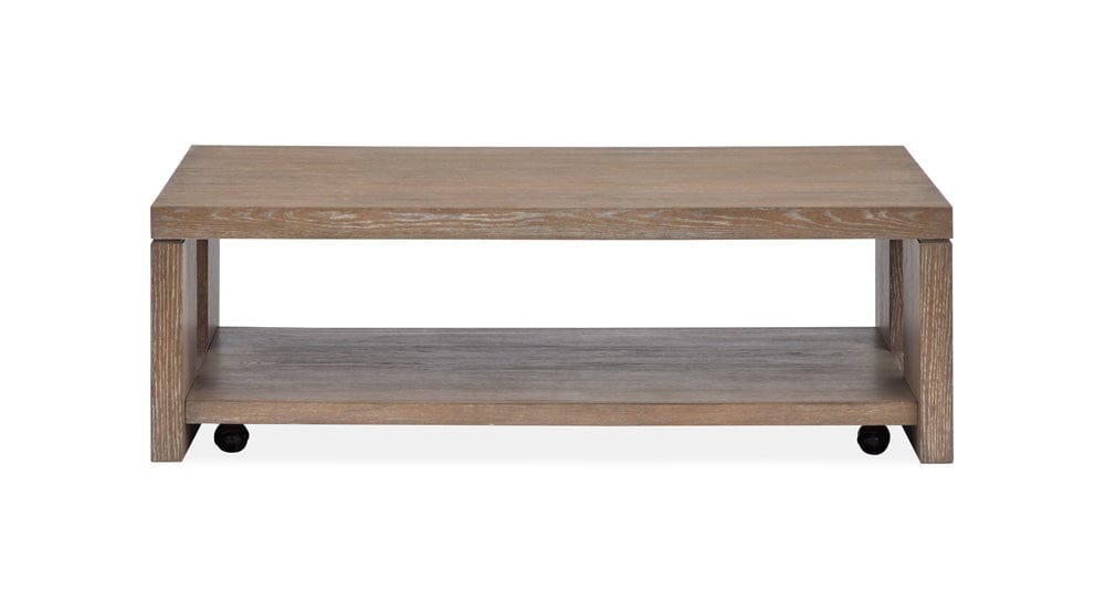 Henry & Mason  -  Rydell Spiced Brown Rectangular Cocktail Table With Casters  - AFA00905 view 3