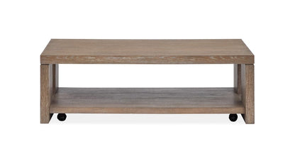 Henry & Mason  -  Rydell Spiced Brown Rectangular Cocktail Table With Casters  - AFA00905 view 3