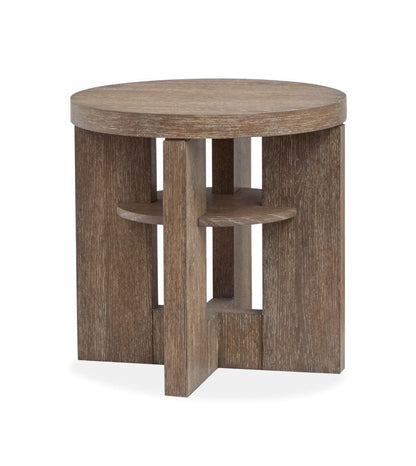 Henry & Mason  -  Rydell Spiced Brown Round End Table  - AFA00907 view 1