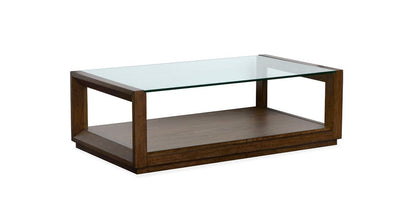 Henry & Mason  -  Sabian Cinnamon Rectangular Cocktail Table With Casters  - AFA01261 view 1