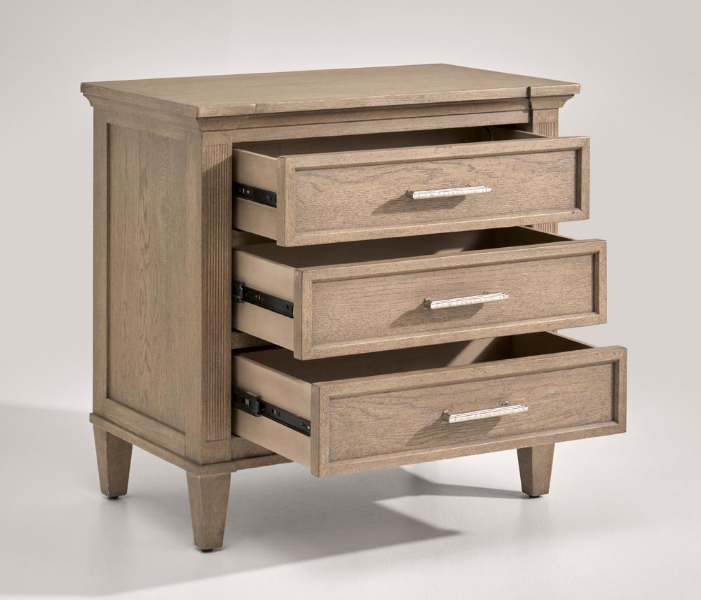 Henry & Mason - Sable & Stone Oat Fabric Drawer Nightstand - AFA00226 view 3