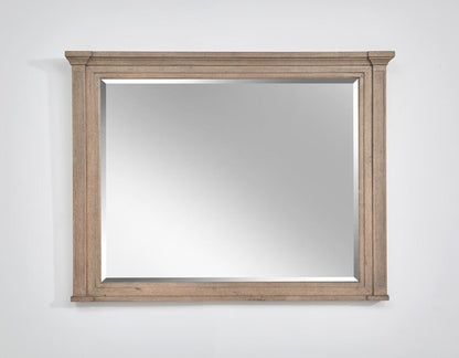 Henry & Mason - Sable & Stone Oat Fabric Landscape Mirror - AFA00228 view 1