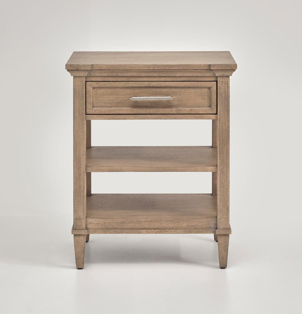 Henry & Mason - Sable & Stone Oat Fabric Open Nightstand - AFA00144 view 2