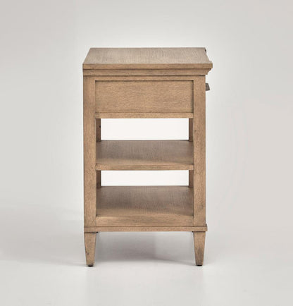 Henry & Mason - Sable & Stone Oat Fabric Open Nightstand - AFA00144 view 4