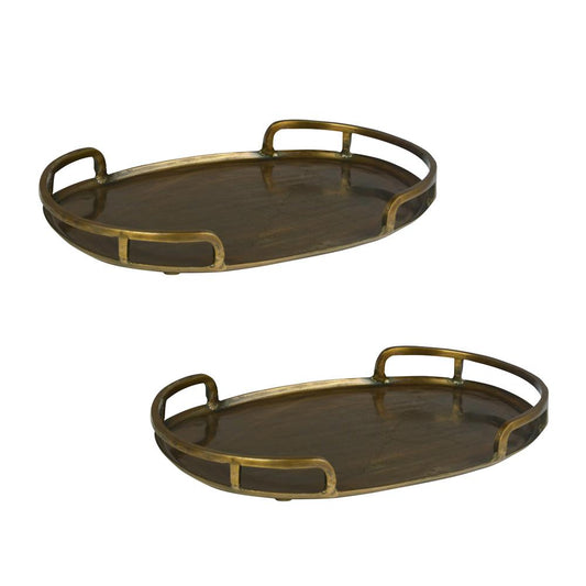Henry & Mason - Salima 24in Cast Aluminum Tray in Antique Brass - Set of 2 - DV7787 veiw 1