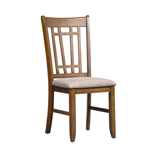 Henry & Mason - San Mateos Lattice Back Side Chair in Antique Honey - AFA01849 view 2