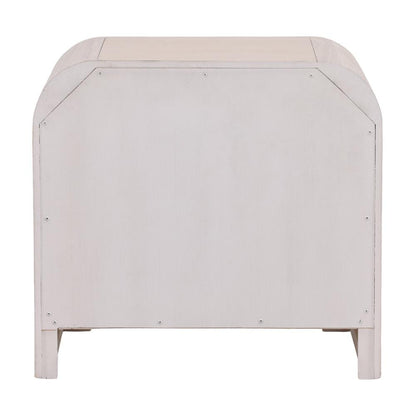 Henry & Mason - Santa Fe 2 Drawer Rubber Wood Nightstand in Bleached Oak Veneer with Black Metal Handles - DV7183 veiw 4