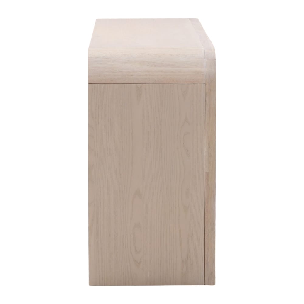 Henry & Mason - Santa Fe 6 Drawer Rubber Wood Double Dresser in Bleached Oak Veneer with Black Metal Handles - DV7184 veiw 3