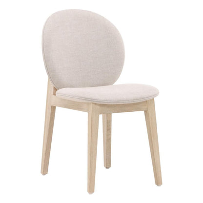 Henry & Mason - Sarah Natural Ash Wood Dining Chair in Taupe Linen Fabric - DV7511 veiw 1