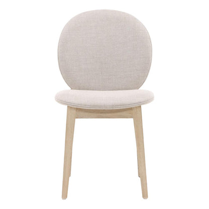 Henry & Mason - Sarah Natural Ash Wood Dining Chair in Taupe Linen Fabric - DV7511 veiw 2