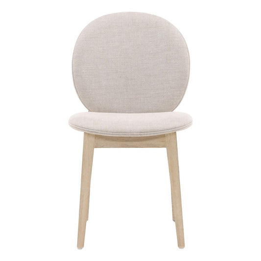 Henry & Mason - Sarah Natural Ash Wood Dining Chair in Taupe Linen Fabric - DV7511 veiw 2