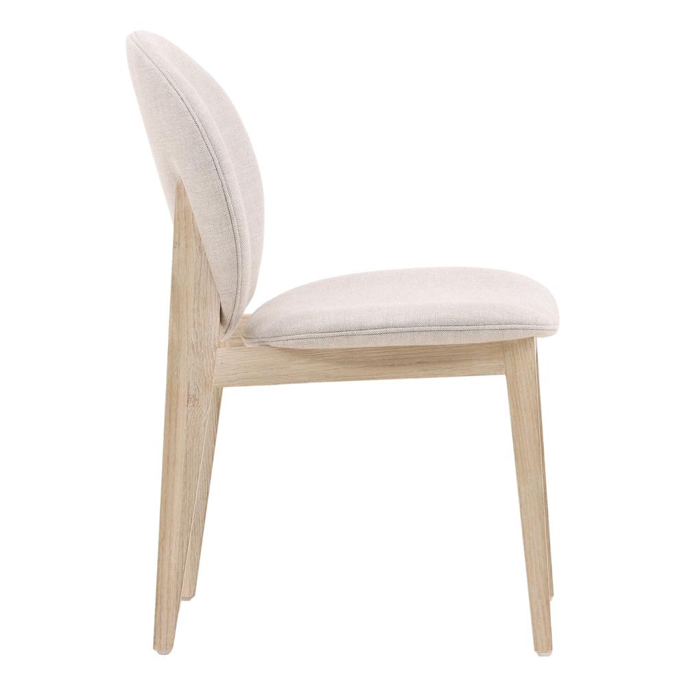 Henry & Mason - Sarah Natural Ash Wood Dining Chair in Taupe Linen Fabric - DV7511 veiw 3