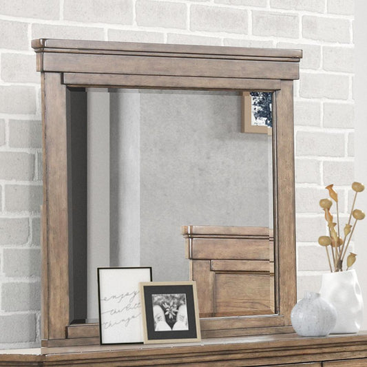 Henry & Mason - Savannah Green Mirror in Amber Brown - AFA03999 view 1