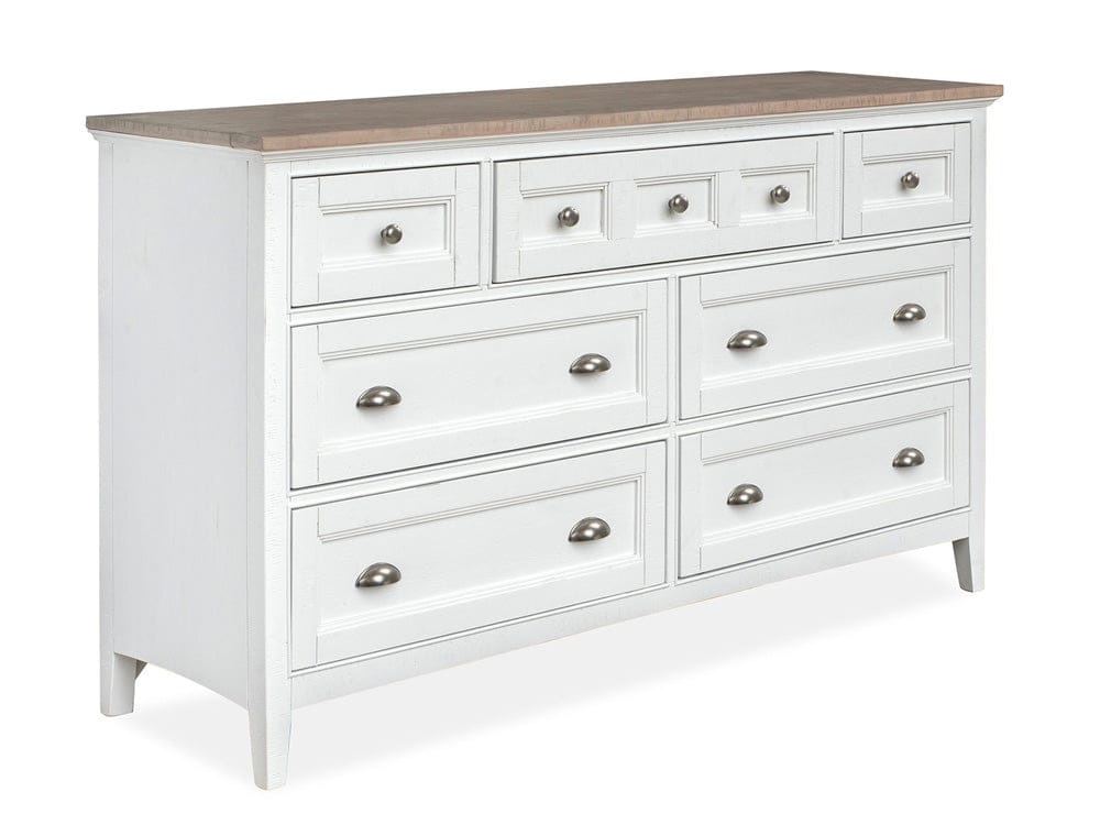 Henry & Mason  -  Seabrook Chalk White And Dovetail Grey 2 Tone Drawer Dresser  - AFA00981 view 1
