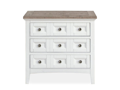 Henry & Mason  -  Seabrook Chalk White And Dovetail Grey 2 Tone Drawer Nightstand  - AFA00983 view 2