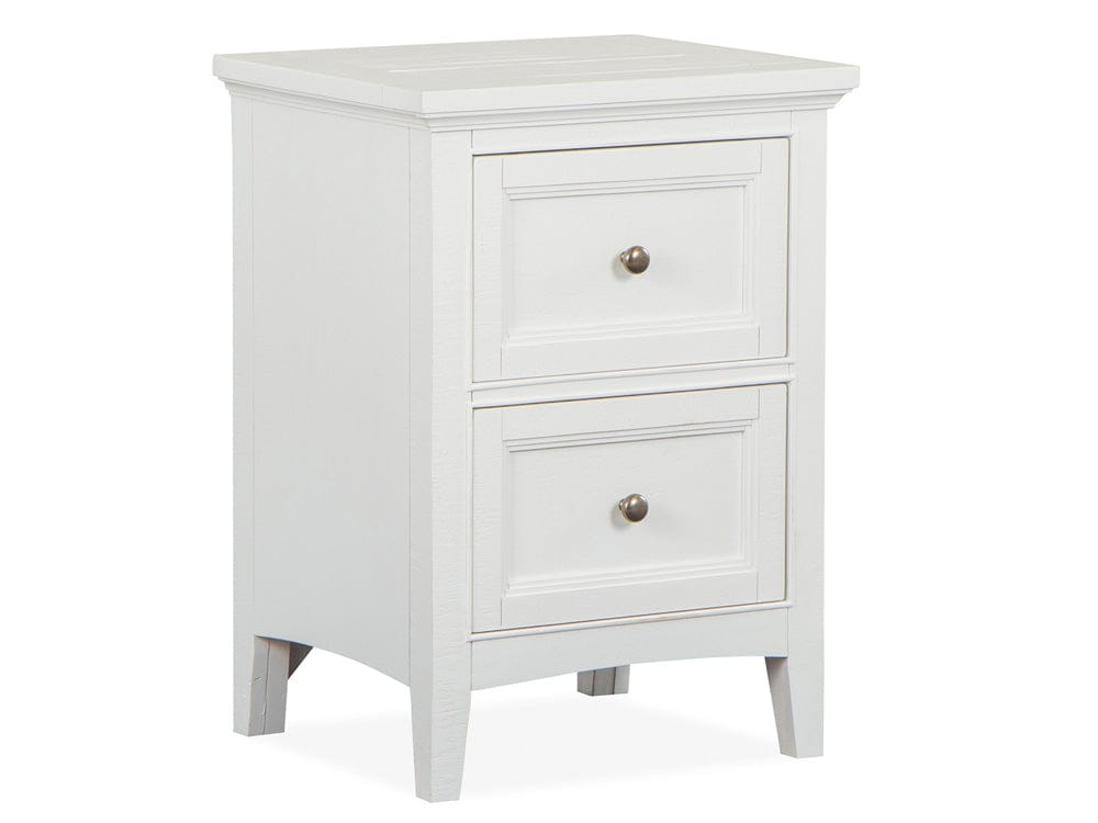 Henry & Mason  -  Seabrook Chalk White And Dovetail Grey Small Drawer Nightstand  - AFA00985 view 1