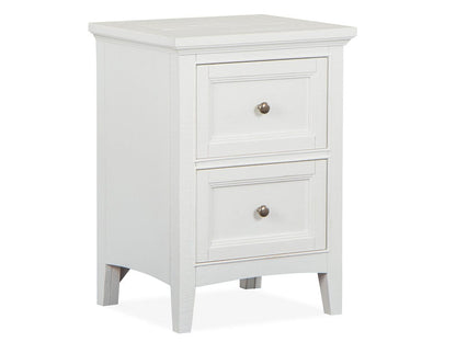 Henry & Mason  -  Seabrook Chalk White And Dovetail Grey Small Drawer Nightstand  - AFA00985 view 1