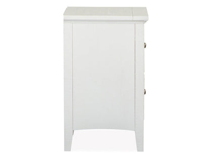 Henry & Mason  -  Seabrook Chalk White And Dovetail Grey Small Drawer Nightstand  - AFA00985 view 3