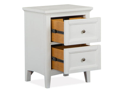 Henry & Mason  -  Seabrook Chalk White And Dovetail Grey Small Drawer Nightstand  - AFA00985 view 4