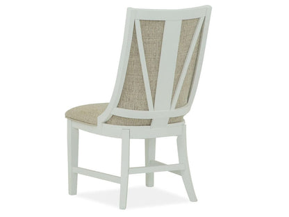 Henry & Mason  -  Seabrook Chalk White And Dovetail Grey Upholstered Host Chair (Set of 2)  - AFA00986 view 4
